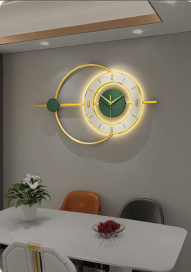 Lunar Glaze Artistic wall clock (26 x 15 Inches)